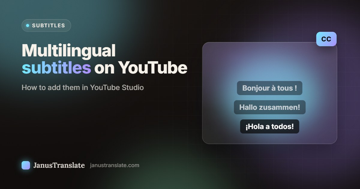 Multilingual subtitles on YouTube: how to add them in YouTube Studio