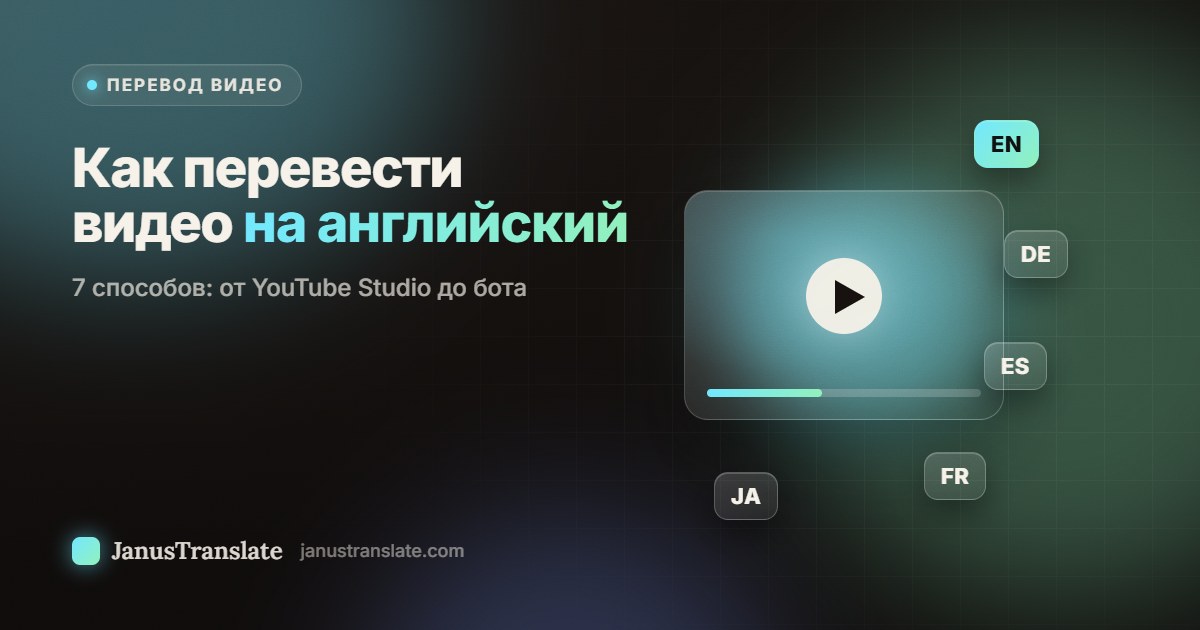 Как перевести видео на английский: 7 способов: от YouTube Studio до бота