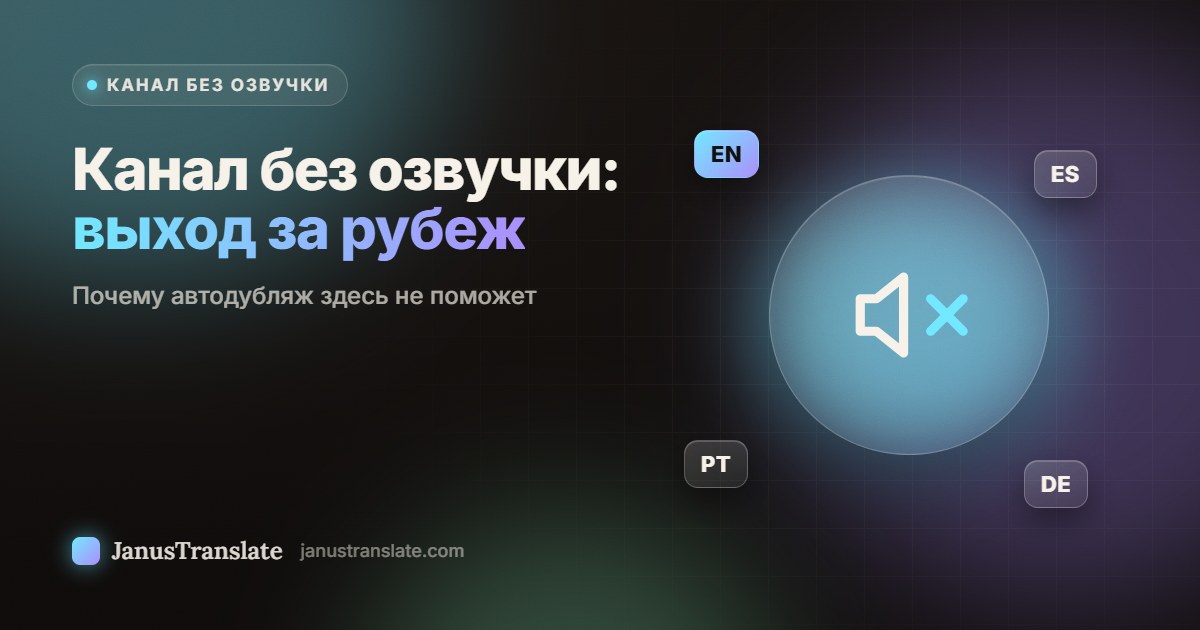 Канал без озвучки: выход за рубеж: почему автодубляж здесь не поможет