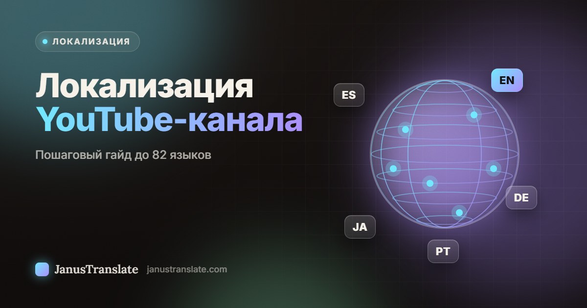 Локализация YouTube-канала: пошаговый гайд до 82 языков