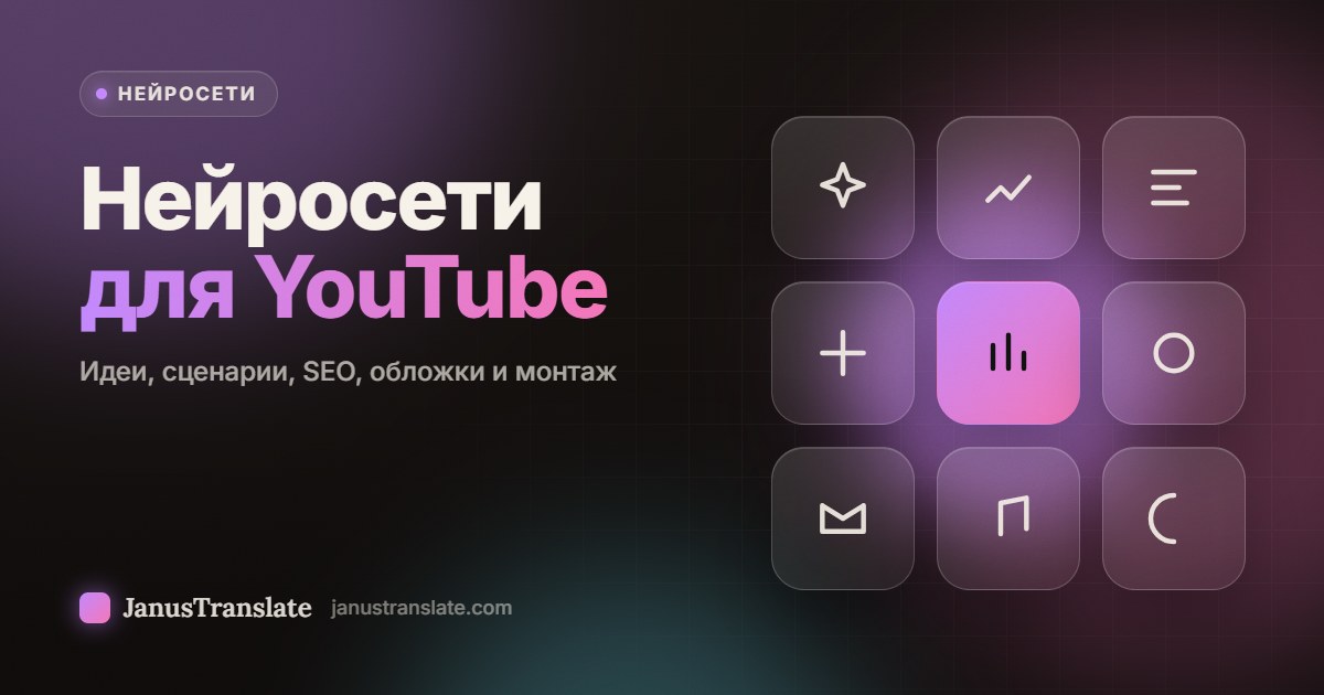 Нейросети для YouTube: идеи, сценарии, SEO, обложки и монтаж