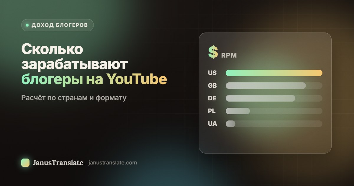 Сколько зарабатывают блогеры на YouTube: расчёт по странам и формату