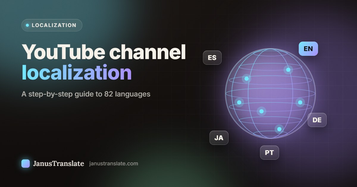 YouTube channel localization: A step-by-step guide to 82 languages