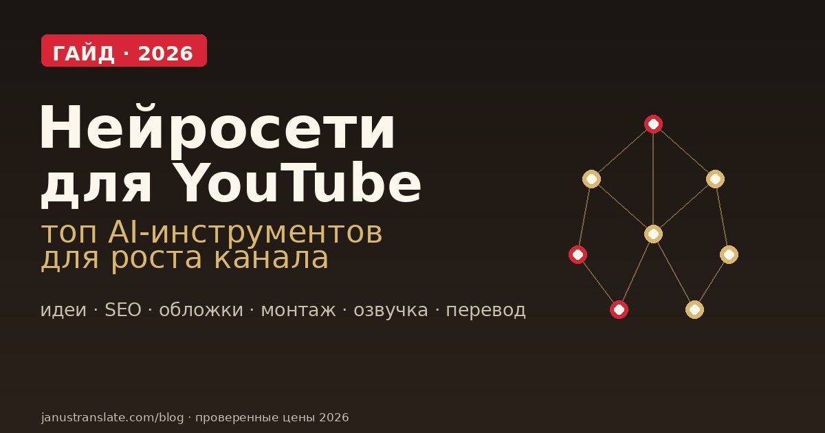 Нейросети для YouTube 2026: топ AI-инструментов